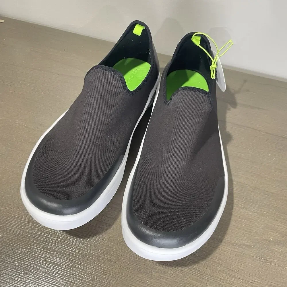 OOFOS Womens Size 11 Shoes NEW with Tags OOMG Eezee Slip On Black White 5072